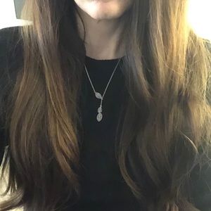 OOAK Sterling Silver Leaf Charm Necklace 16-18”